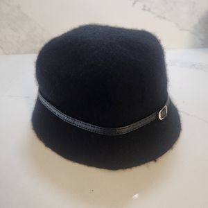 The Scala Collection Vintage Wool Blend Black EUC Bucket Hat
